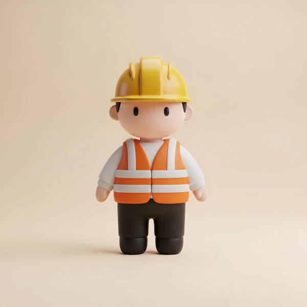 Cartoon Construction Worker