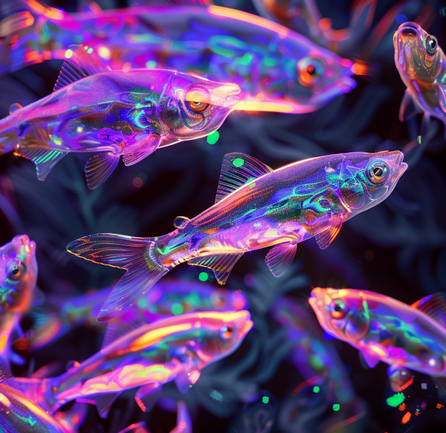 Ethereal Neon Fish