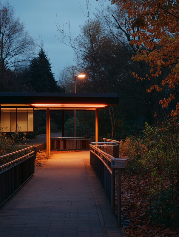 Evening Walkway Scene