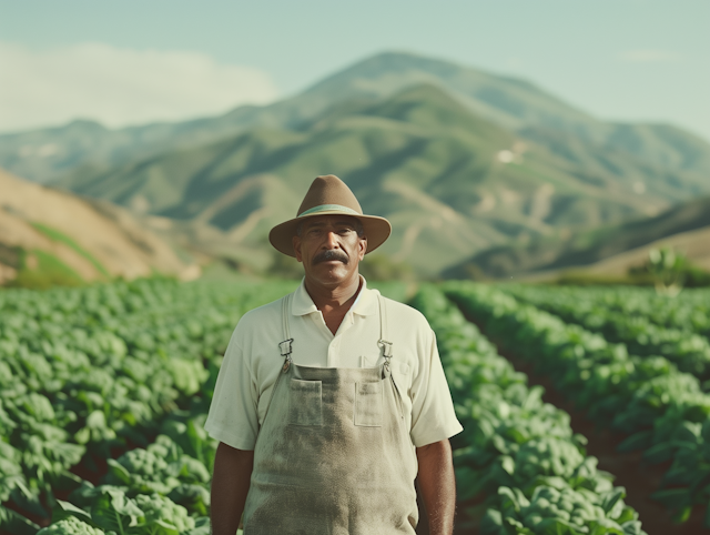 Farmer in a Green Field