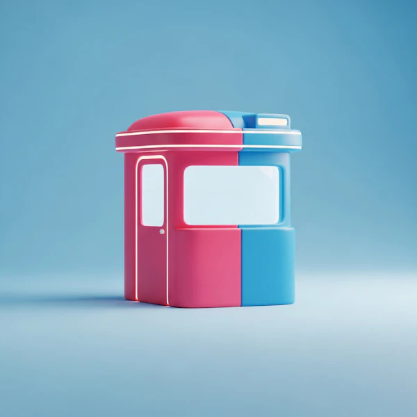 Colorful Symmetrical Kiosk