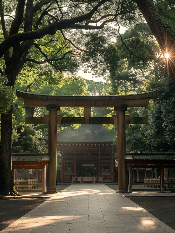 Serene Torii Gate Entrance