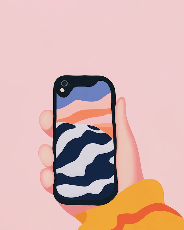 Stylized Hand with Smartphone