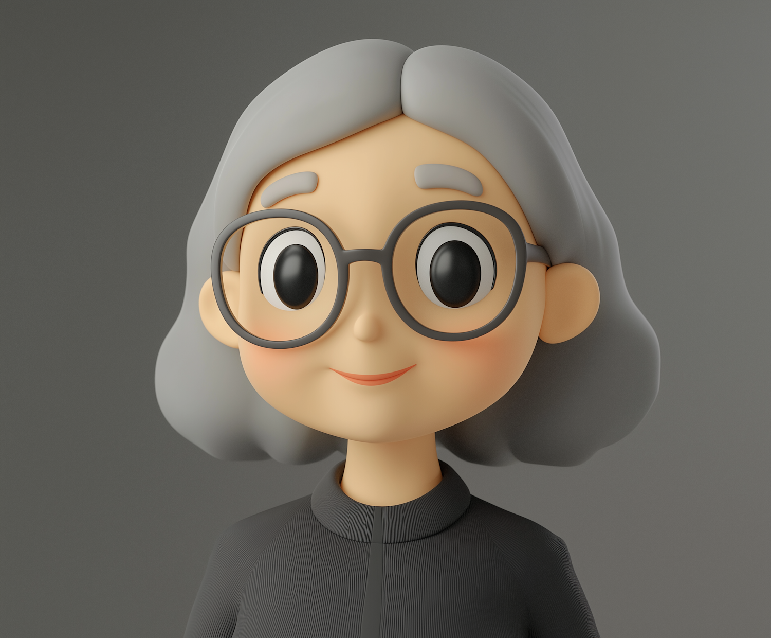 3D Modeled Elderly Female Character