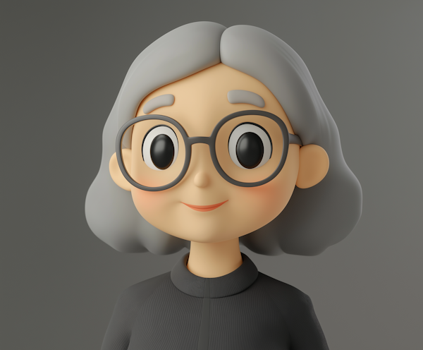 3D Modeled Elderly Female Character