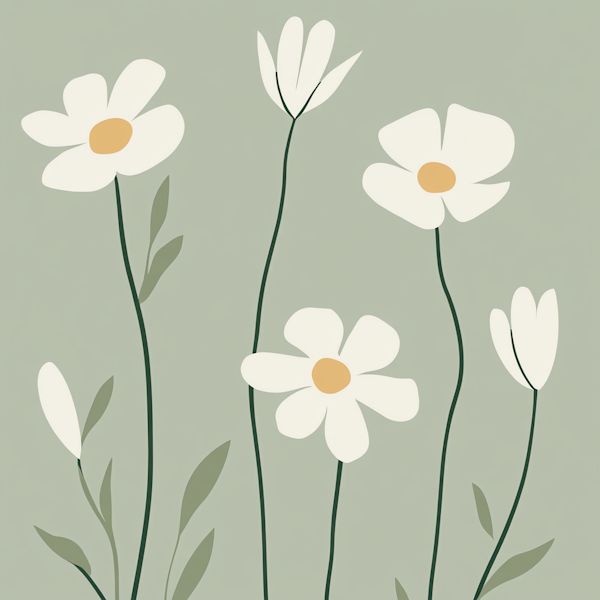 Minimalist Flower Illustration