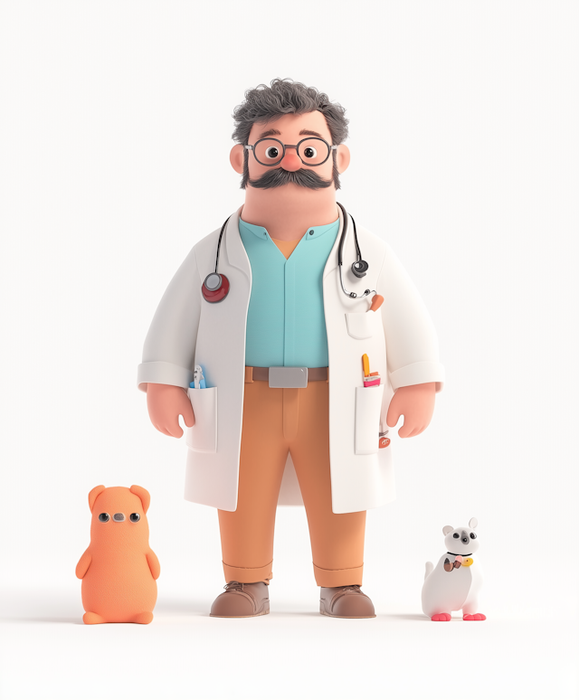 Cartoon Doctor and Friends