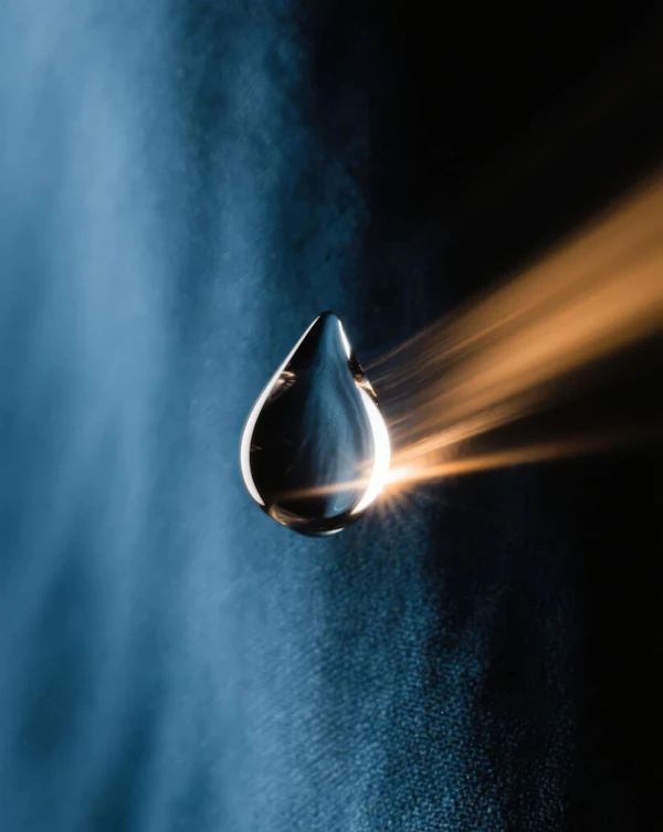 Golden Water Droplet