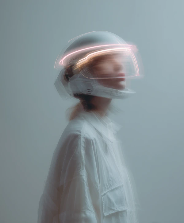 Futuristic Helmet Portrait