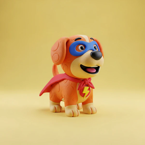 Superhero Cartoon Dog