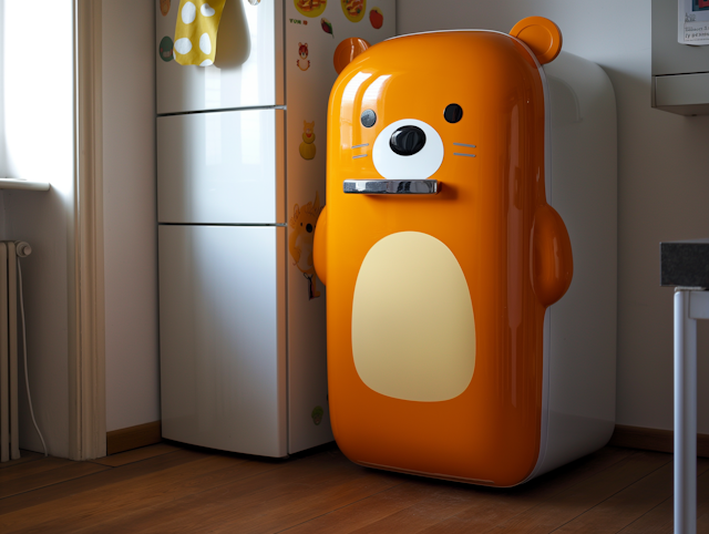 Cartoon Bear-Shaped Refrigerator