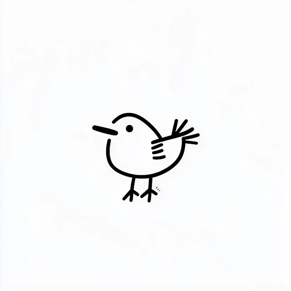 Minimalist Bird Drawing