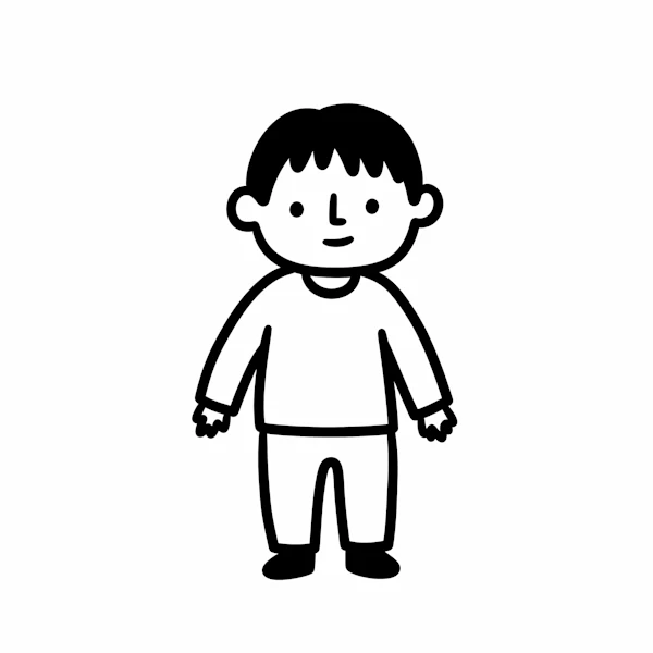 Cheerful Cartoon Child