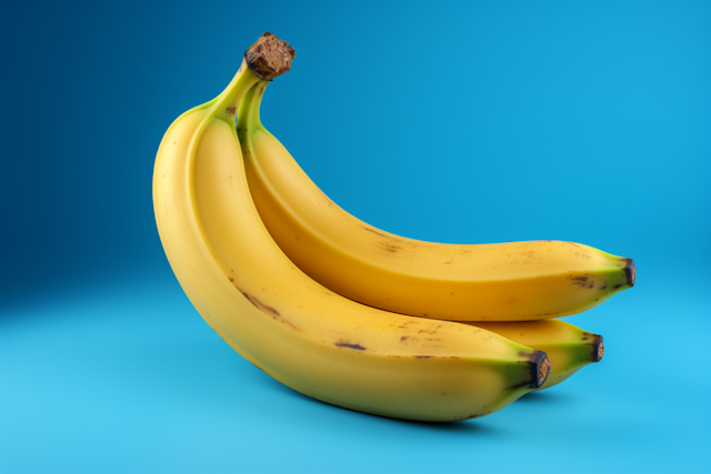 Banana Trio on Blue