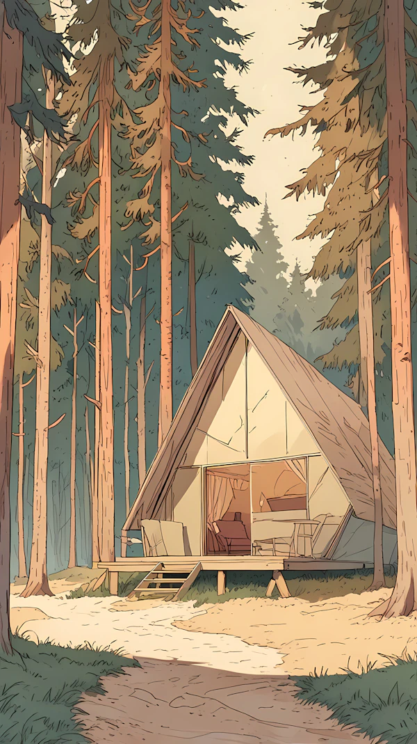 Cozy Forest A-Frame Cabin