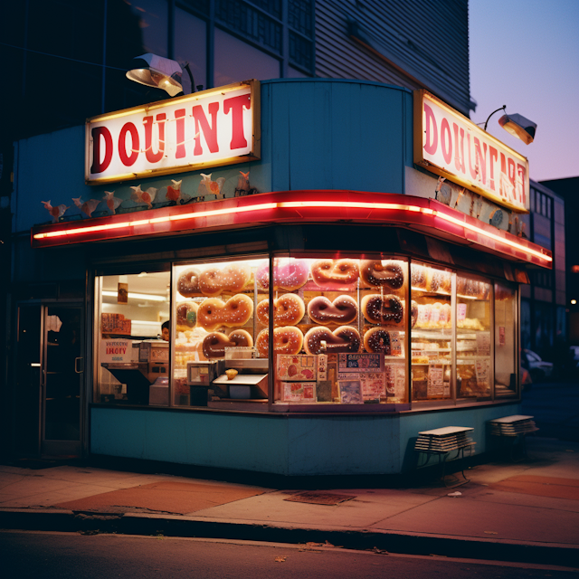 Twilight Retro Donut Shop