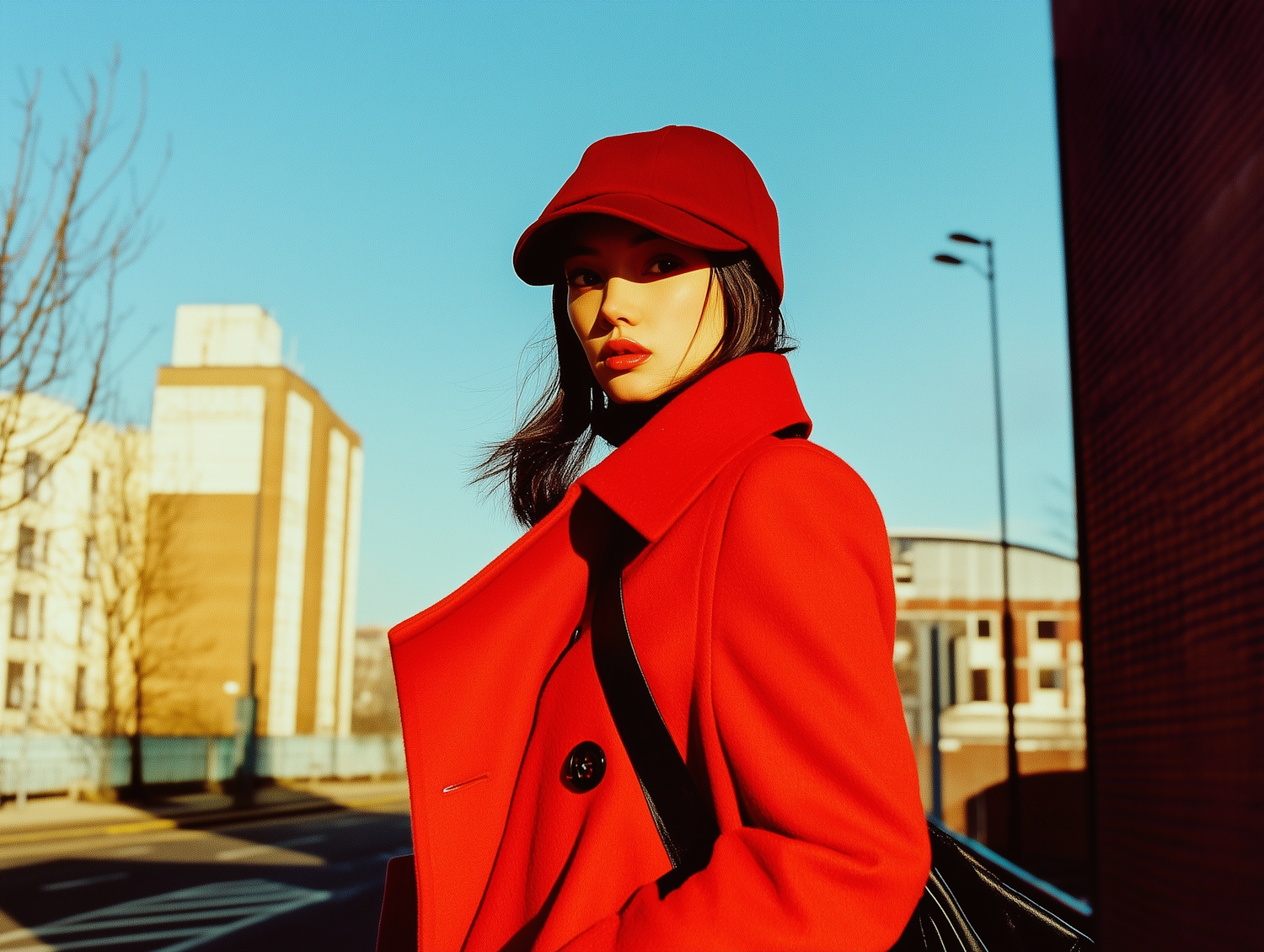 Woman in Red Coat