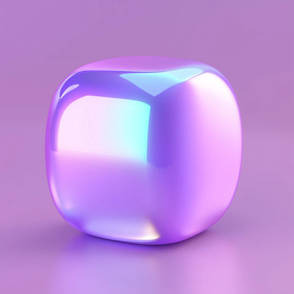 Glossy Iridescent Cube