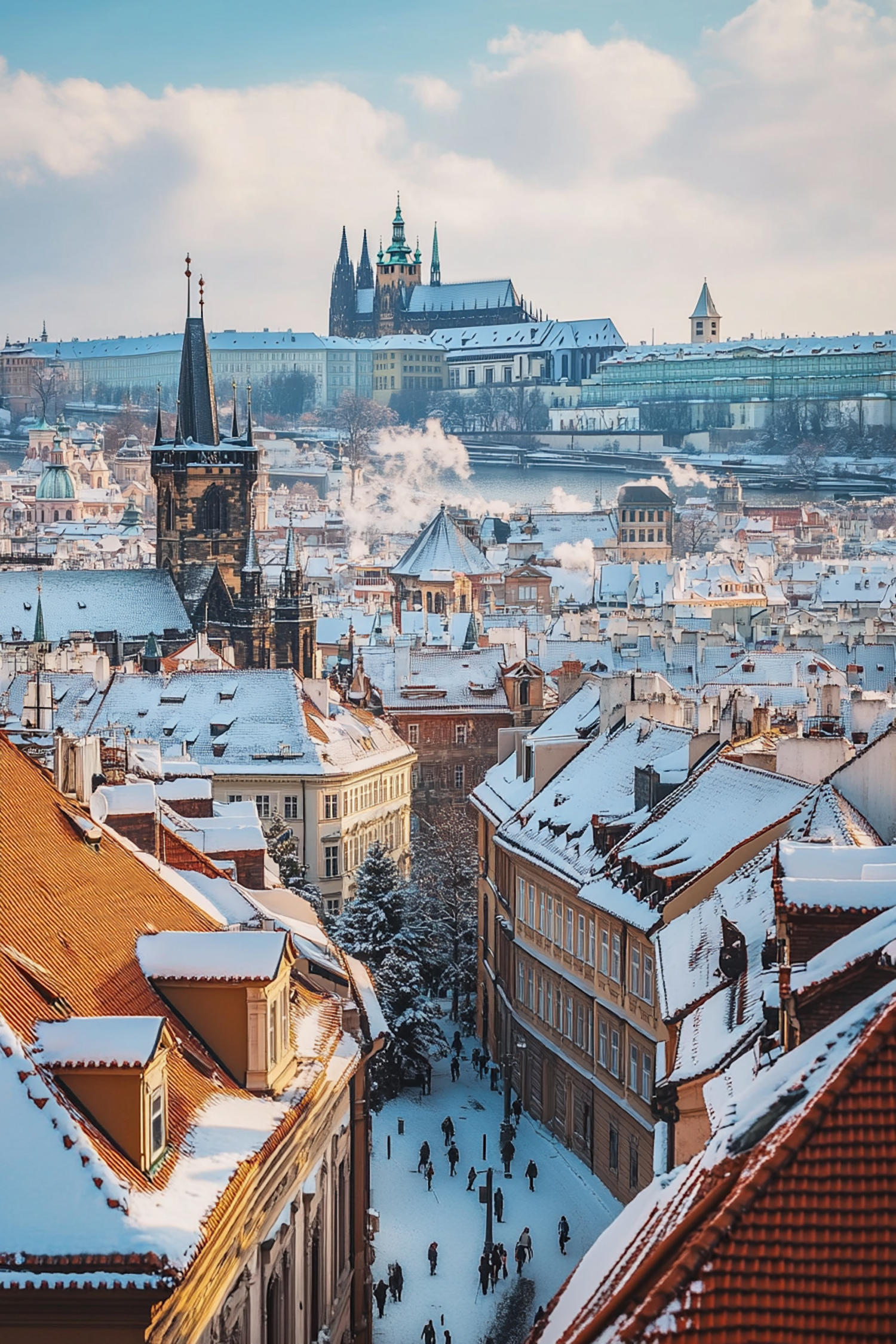 Historic Winter Cityscape