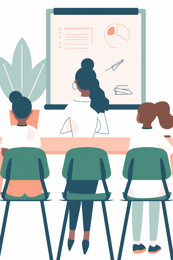 Stylized Classroom Illustration