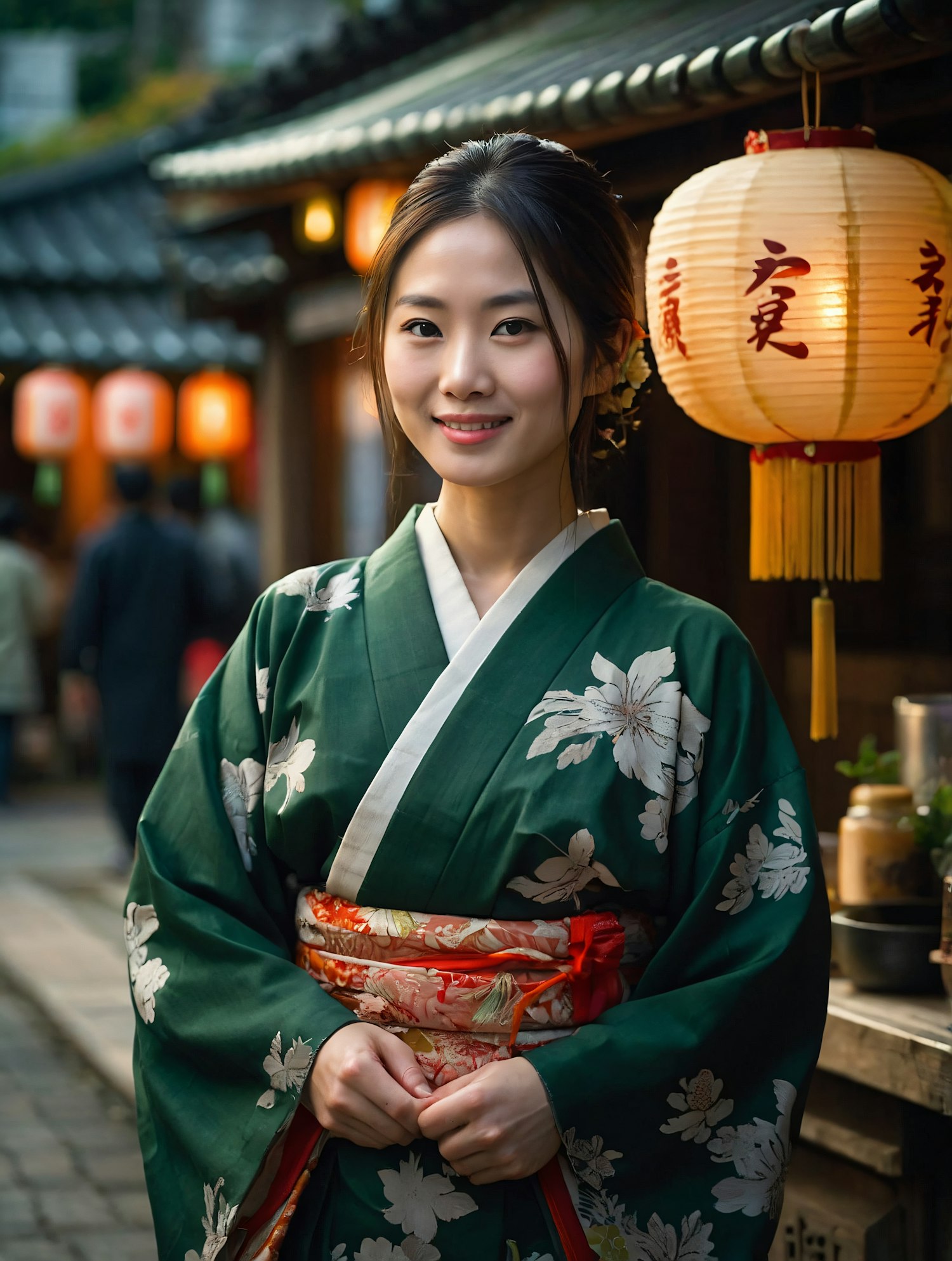 Woman in Traditional Kimono