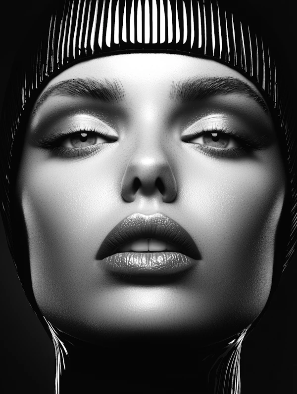 Monochrome Futuristic Portrait