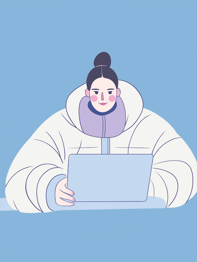 Winter Work Illustration