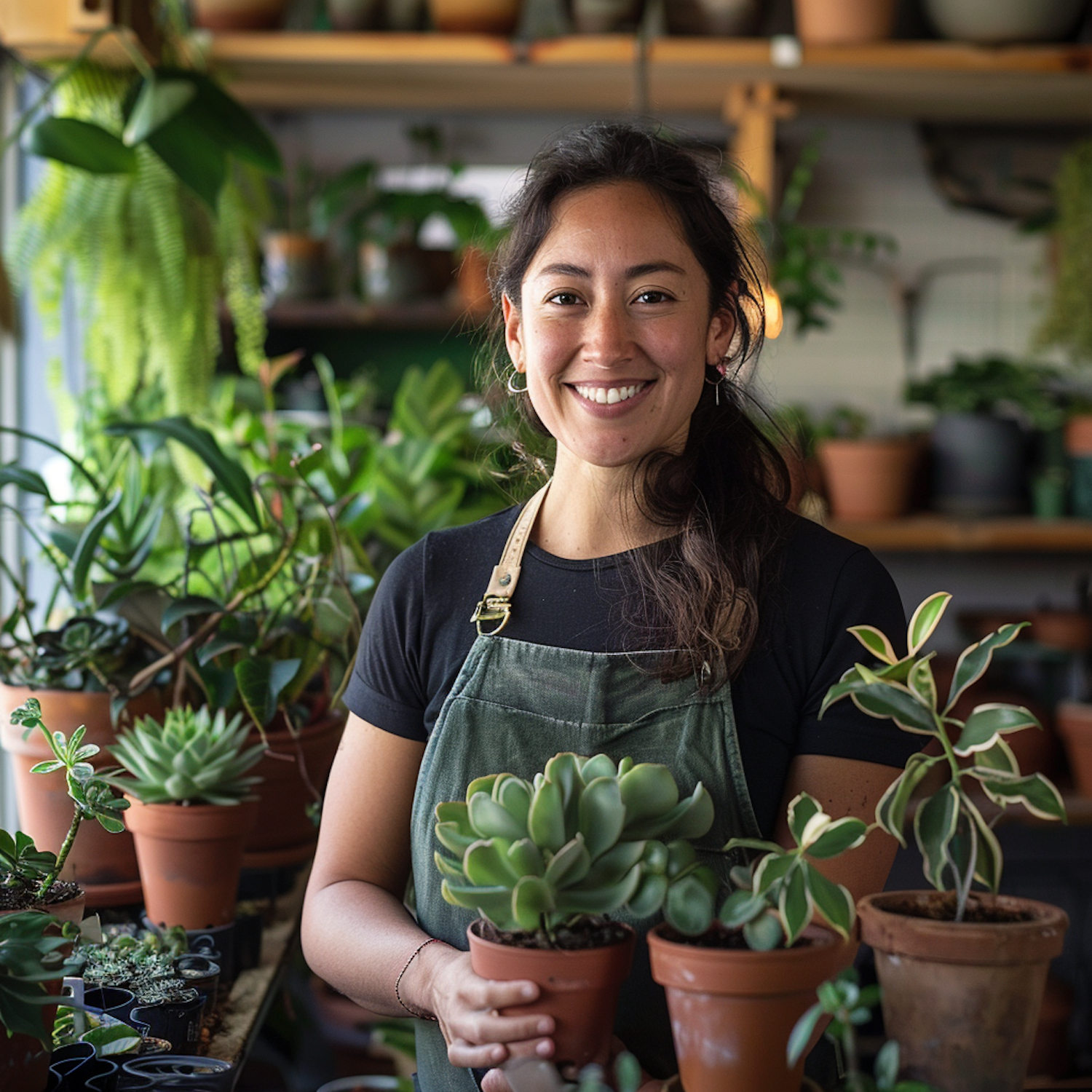 Woman in Plant Nursery