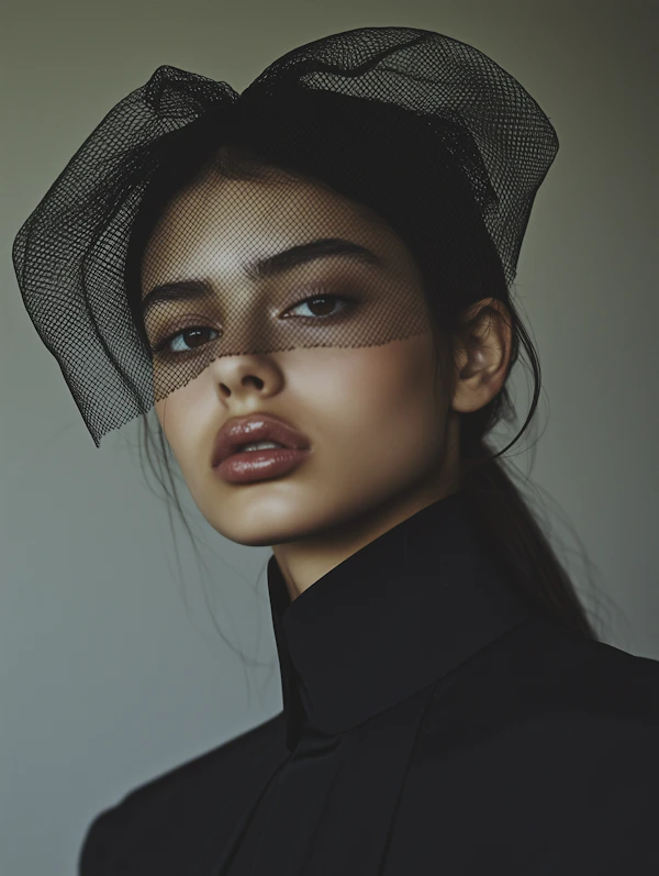Elegant Veiled Portrait