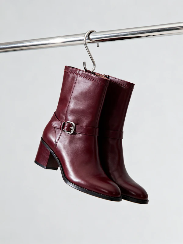 Burgundy Leather Boots