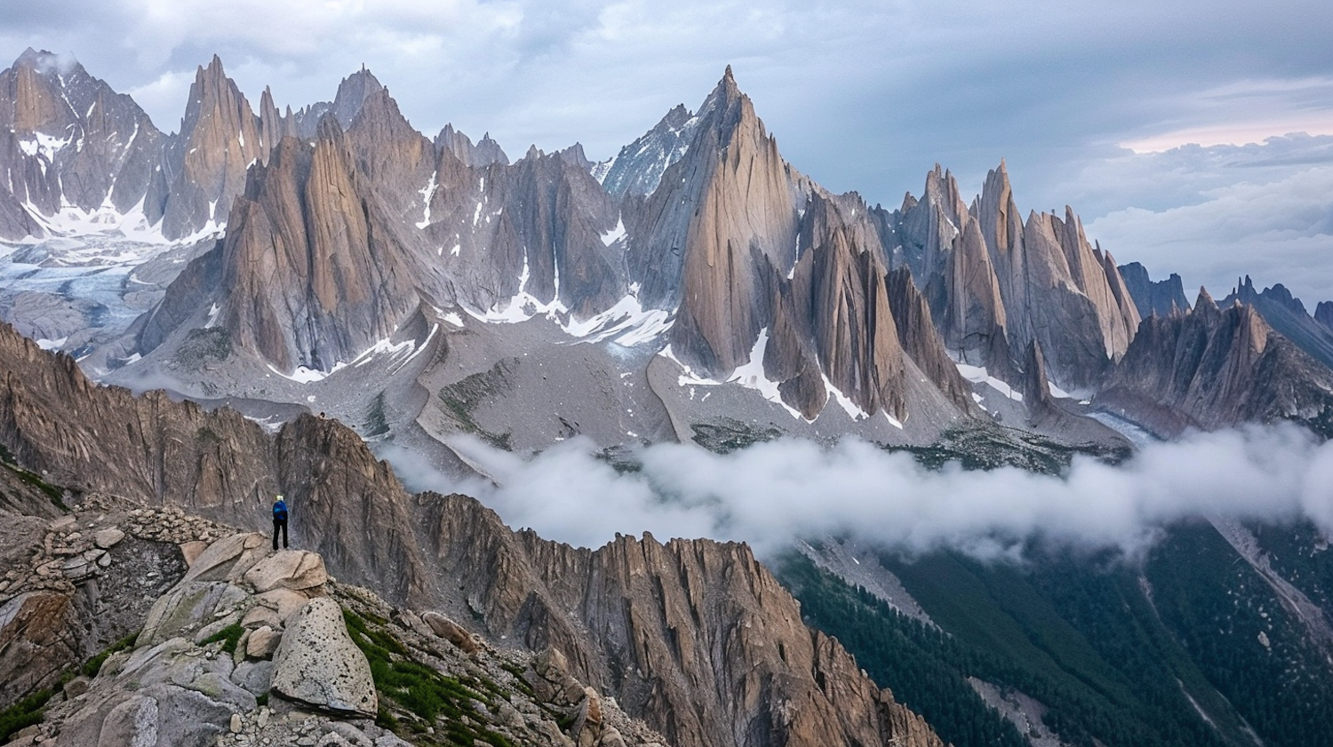 Mountain Landscape with Lone Figure