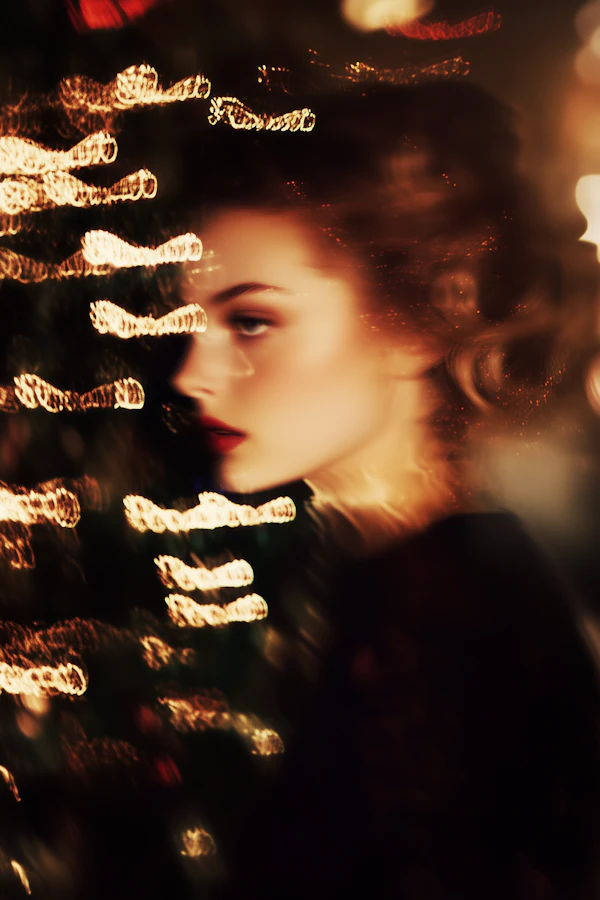 Ethereal Portrait with Bokeh Lights