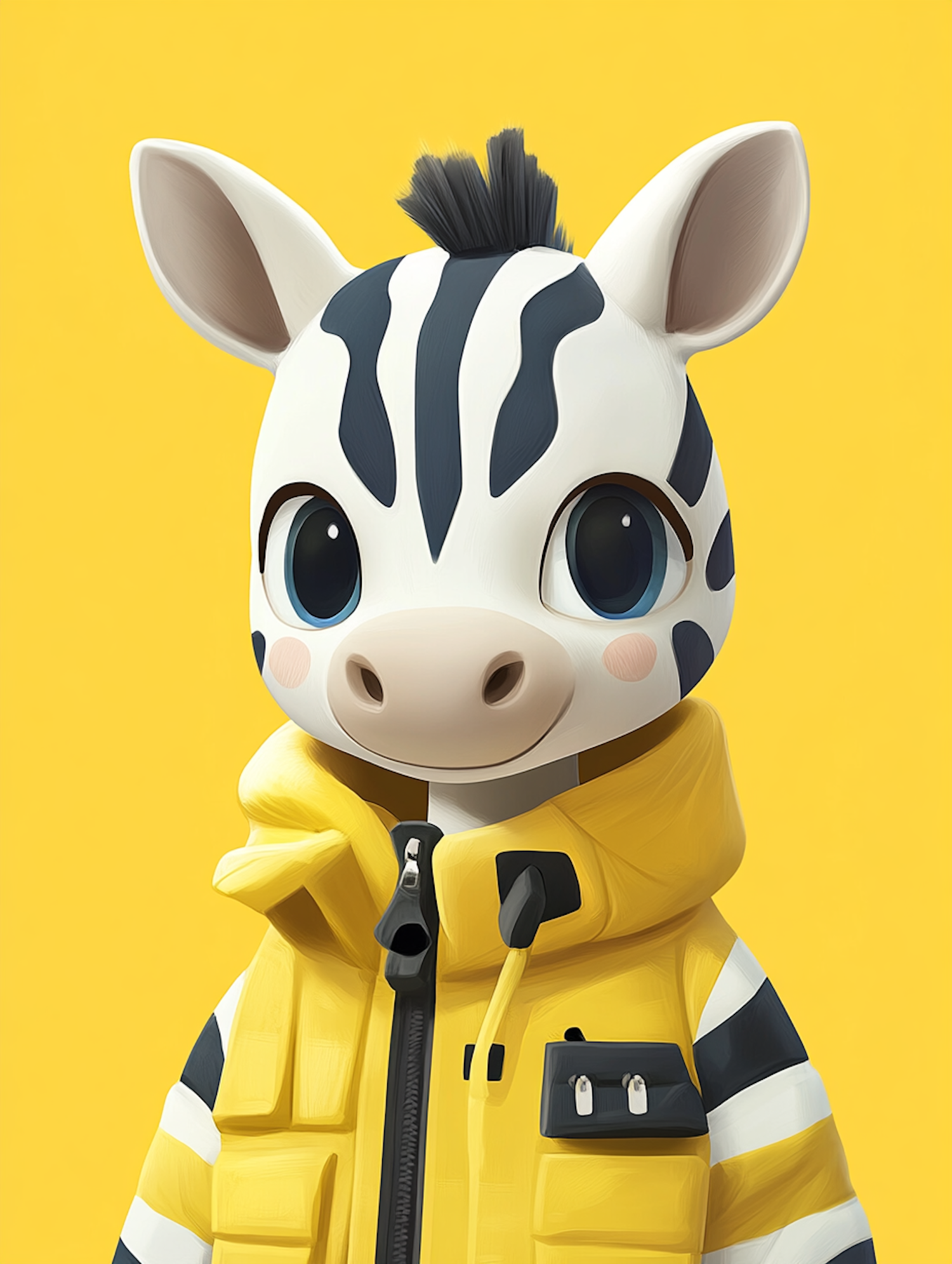 Cartoon Zebra Character