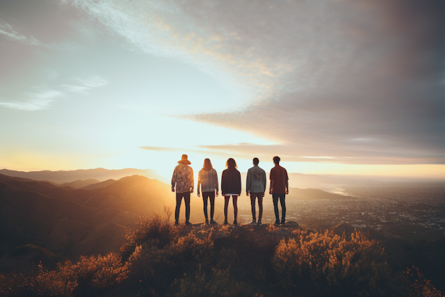 Sunset Companionship on the Hills