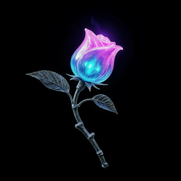 Ethereal Glowing Rose