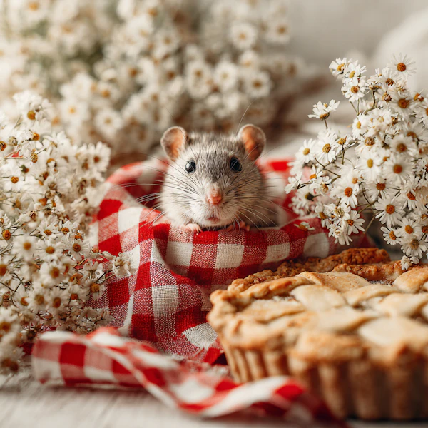 Mouse and Pie Scene