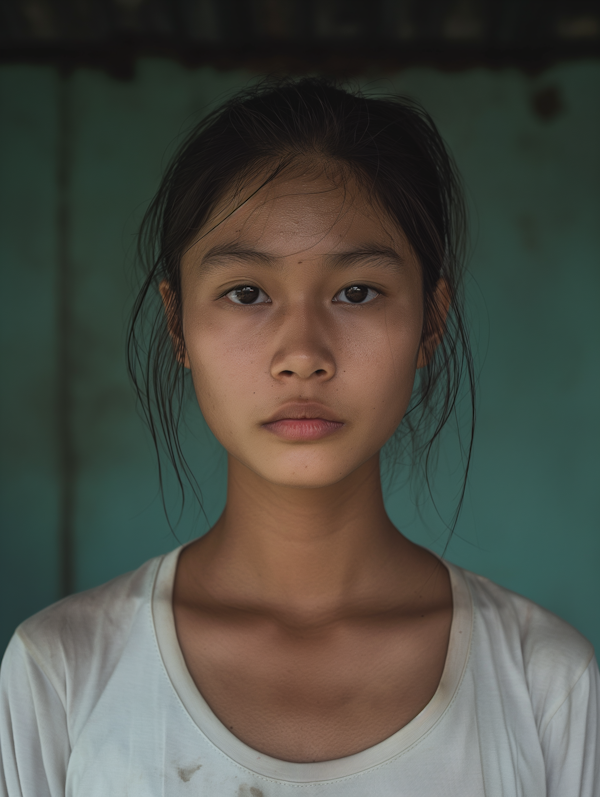 Serene Young Girl Portrait