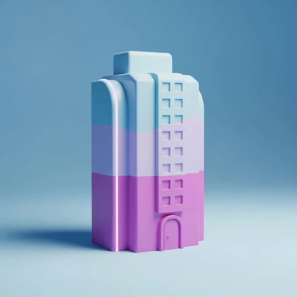 Modern Pastel Building