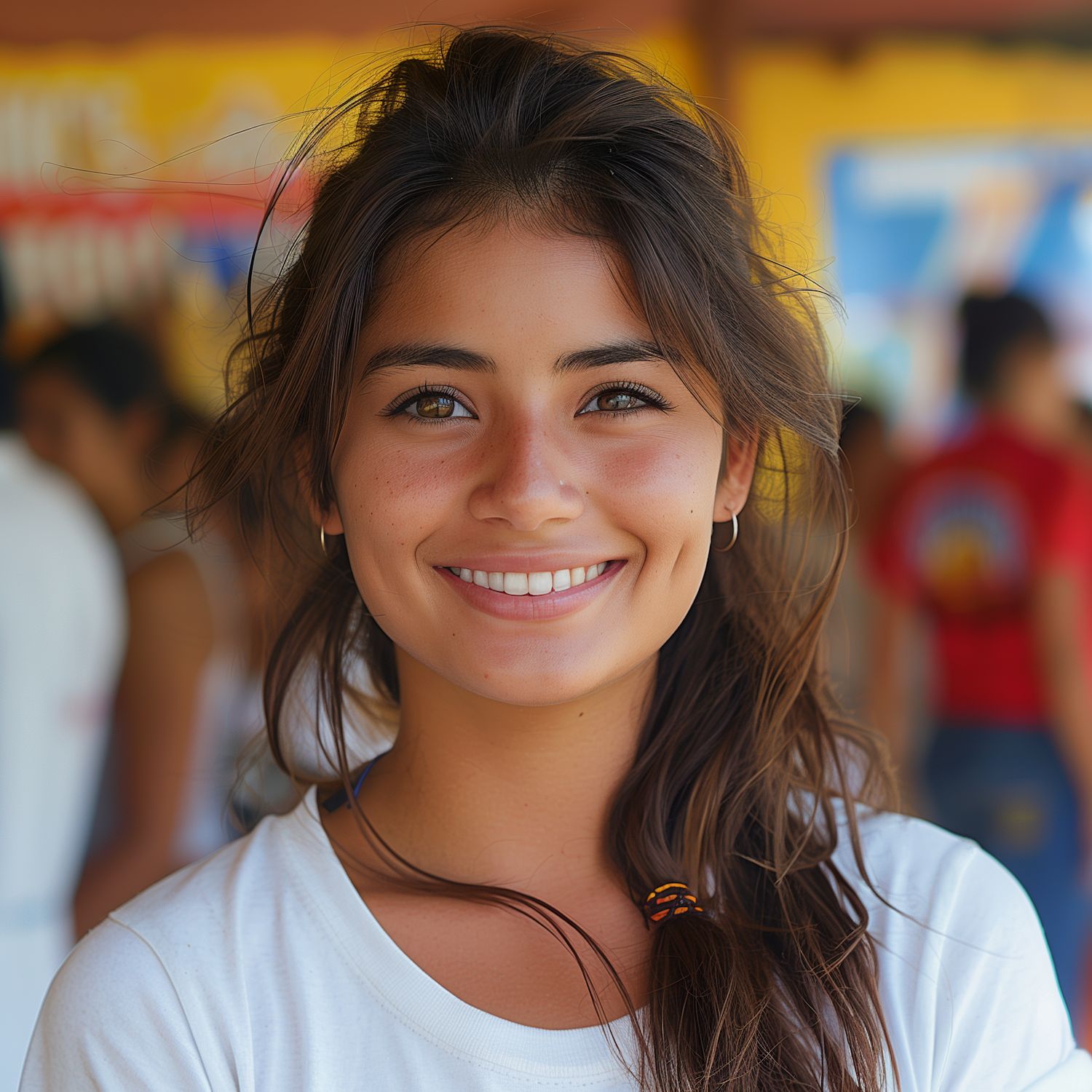 Cheerful Young Woman Outdoors