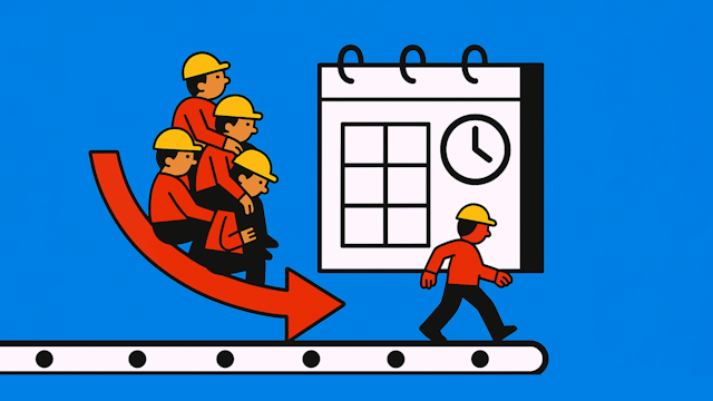 Workers On Red Arrow