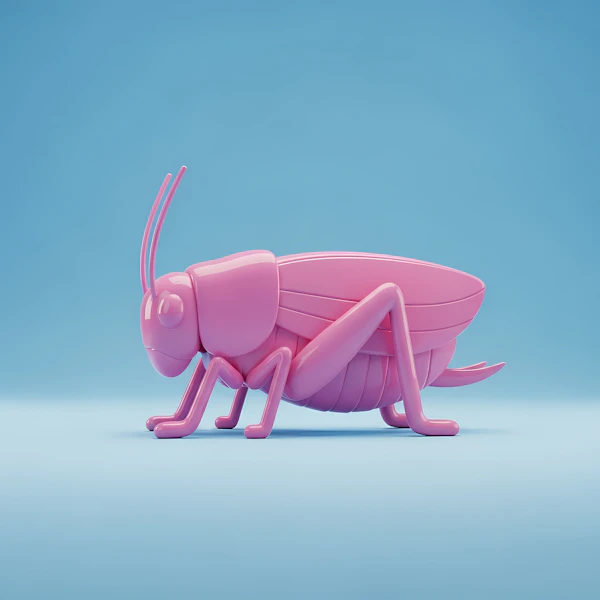 Stylized Pink Cricket