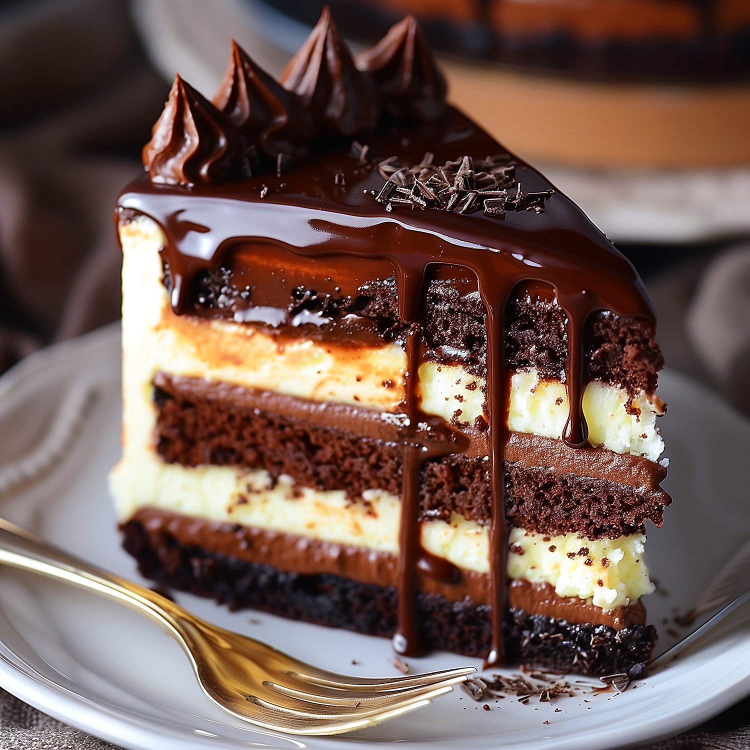 Layered Chocolate Cake Elegance