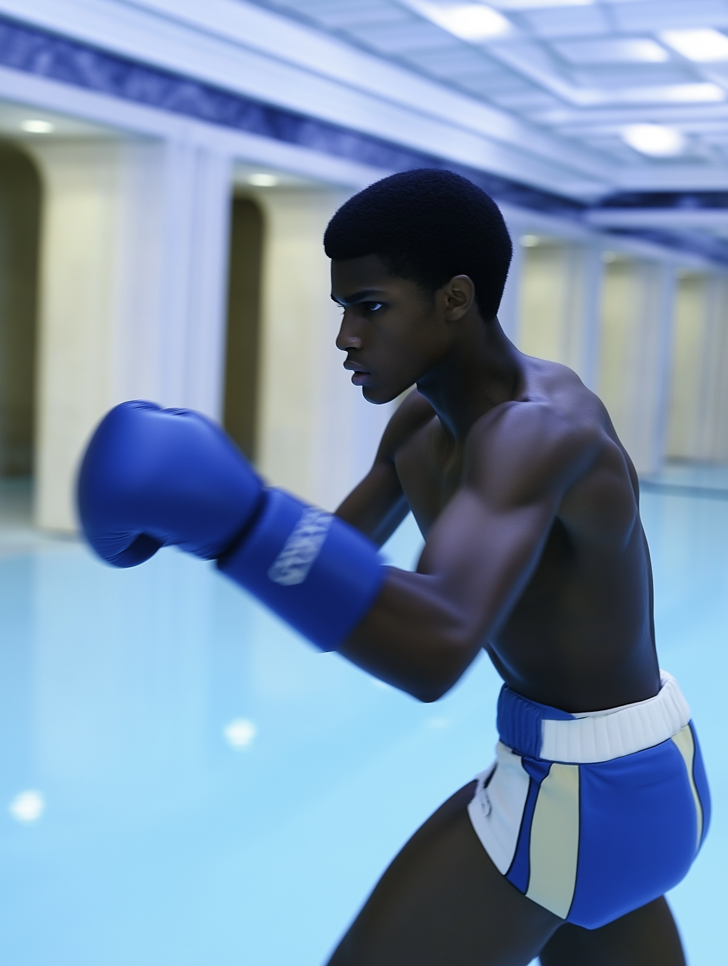 Young Boxer in Training