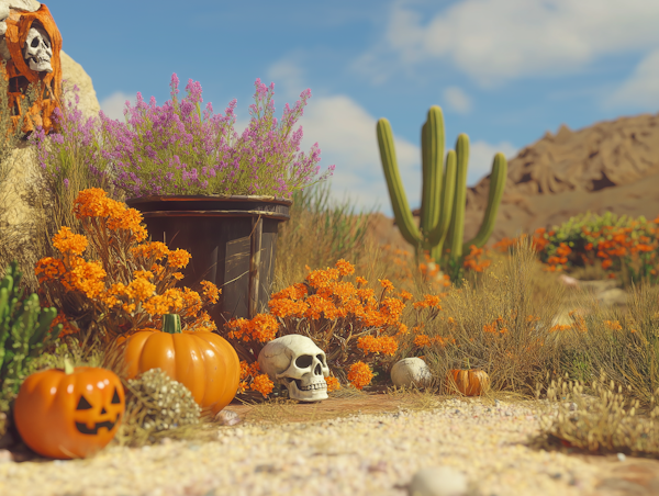 Desert Halloween Scene