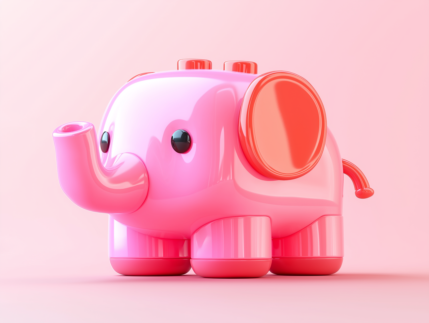 Whimsical Pink Elephant Toy