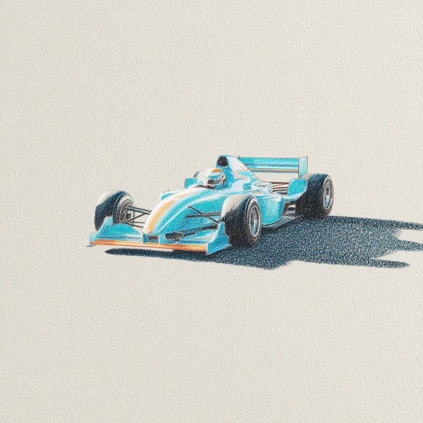 Blue Formula 1 Race Car