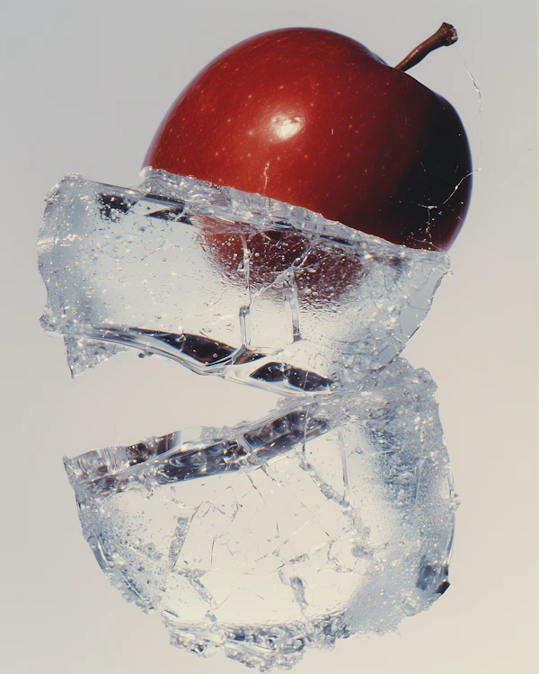 Apple in Shattered Ice