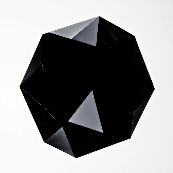 Faceted Black Gemstone