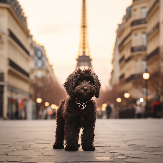 Chic Dog in Paris