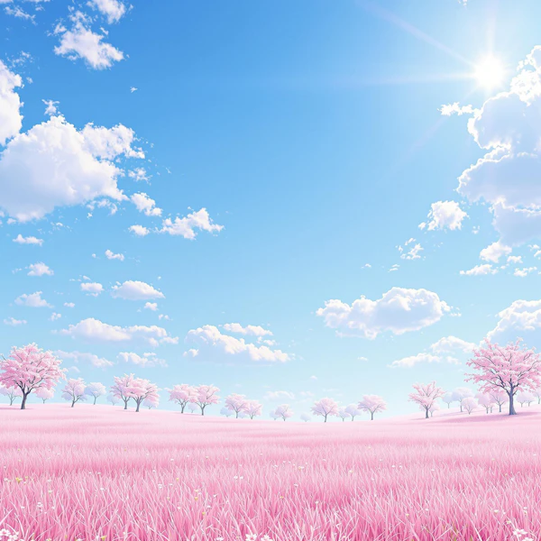 Cherry Blossom Landscape